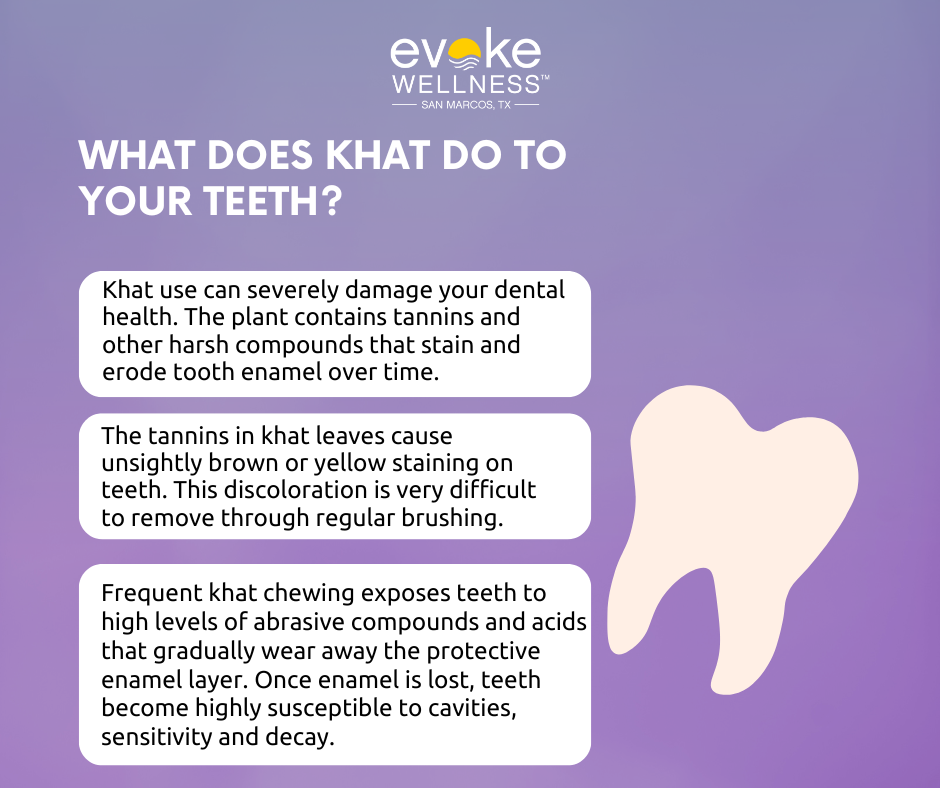 Effects of Khat on teeth infographic